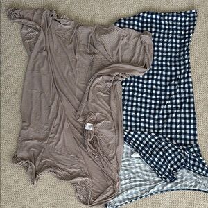 Lou Lou was Striped and Checkered Swaddle Set